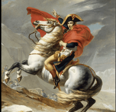 Napoleon Crossing the Alps by Jacques-Louis David